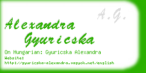 alexandra gyuricska business card